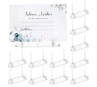 Larrel 12PCS Acrylic Trading Card Display Stand, Clear Card Display Stand, Mini Easel Stands for Sports Cards, Trading-Cards, Pocket Graded Cards, Challenge Medals, Baseball-Card (3.8x1.3x2.5 Inch)