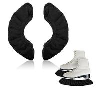 Larrel Ice Skate Blade Covers, Black Soft Ice Skate Guards Convenient Universal Hockey Skates Guards for Figure Skates and Icing Skating Cover for Men Women
