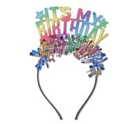 Larrel Its My Birthday Headband,Happy Birthday Headband Girls with Rainbow Bling Happy Birthdays Crown Sweet Happys Birthdays Accessories (1 Pcs)