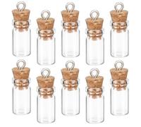 Larrel Mini Glass Bottle,16PCS Cork Stoppers Glasses Bottles Tiny Jars with Lids Small Glass Jars Bottles Romantic Decorations for Message Candy Wishing Bottle