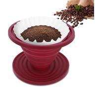 Larrel Pour Over Coffee Maker Portable Coffee Maker Foldable Reusable Pour Over Coffees Dripper Travel Camping Coffees Makers Manual Silicone Filter for Backpacking Camping Hiking Home Office