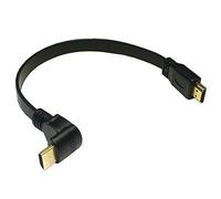 LARRITS 0.3m 1FT Flat Slim HDMI Cable Ultra HD With Ethernet 90 Degree Up Angle Support 1080P 3D For Fire Stick TV Box Wall-mounted TV DVD Player