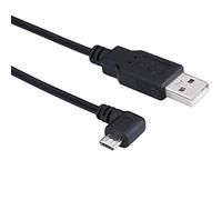LARRITS 5m Micro USB 90° Dash Cam Power Cable - Charge-Only, No Data | USB-A to Micro USB | Left-Angle | 16.5ft Extra-Long In-Car DVR Power Lead