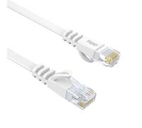 Larrok Ethernet Cable 3M Cat6 RJ45 Gigabit Lan Network Cable Snagless Patch Internet Cable Flat White Cord 250MHz Computer Cable High Speed 10ft