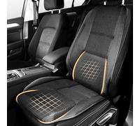 LARROUS Car Seat Cushion - Memory Foam Car Seat Pad with Breathable Mesh, Relief Back Pain, Universal Fit, Easy to Install, Cushion Set for SUV/Truck Etc- Black
