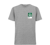 Larry Bird 33 Jersey Frame Men's T-Shirt - Gray / XL