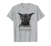 Larry Le Malicieux - Design Sketch Style T-Shirt, Men, Heather Grey, Medium