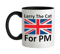 Larry The Cat for PM - 11oz - Ceramic Two-Tone Mug for Coffee/Tea - Black/White - One Size