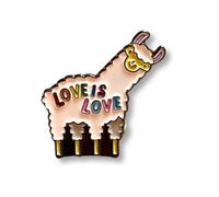 Larry the Love Is Love Llama Enamel Pin Badge (LGBTQ+ Pride Badge)