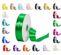 LarryRoo 10 Metres Rolls Double Sided Satin Ribbon Reels In Range Of Widths & Colours (Emerald Green, 38mm X 10 Metres)