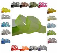 LarryRoo 50M / 25M Roll Luxury Organza Woven Edge Ribbon Reel Rolls 3mm, 9mm, 15mm, 25mm, 40mm (Light Green, 3mm - 50 Metres)
