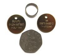 LarryRoo Carlton Trading Quality Pet Dog Cat Id Tags : Brass 25mm : Free Engraving