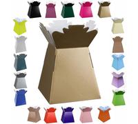 LarryRoo Glossy Vibrant Bouquet, Flower Box/vase - Transportation Display, Presentation Boxes (2, Gold)