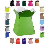 LarryRoo Glossy Vibrant Bouquet, Flower Box/vase - Transportation Display, Presentation Boxes (2, Lime Green)