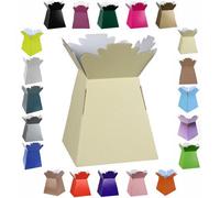 LarryRoo Glossy Vibrant Bouquet, Flower Box/vase - Transportation Display, Presentation Boxes (5, Ivory)