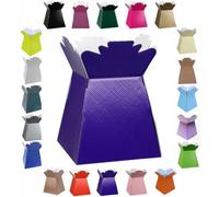 LarryRoo Glossy Vibrant Bouquet, Flower Box/vase - Transportation Display, Presentation Boxes (5, Purple)