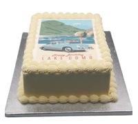 LARRYROO Oblong Cake Drum, 13mm Thick Silver Rectangle Board For Cake, Tray Bakes & Cupcake Displays in Range of Sizes (18" x 12")