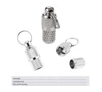 LARRYROO Pack of 1 - ID Pets, Barrel Tube Tag with Name, Address, Number, Anti-Lost Dog Cat ID Tag for Cats Dogs Collar