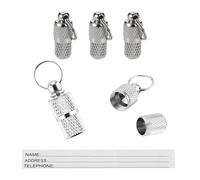 LARRYROO Pack of 3 - ID Pets, Barrel Tube Tags with Name, Address, Number, Anti-Lost Dog Cat ID Tag for Cats Dogs Collar