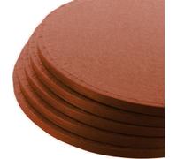 Larryroo Pack Of 5 Round Cake Drums 13mm Thick Boards Colourful Foil Covered (Brown, 10 Inches)