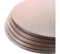 Larryroo Pack Of 5 Round Cake Drums 13mm Thick Boards Colourful Foil Covered (Rose Gold, 8 Inches)