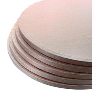 LARRYROO Pack of 5 Round Cake Drums 13mm Thick Boards Colourful Foil Covered (Rose Gold, 8 Inches)