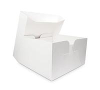 LARRYROO Pack of 5 x White Square Cake Boxes - Perfect for Transporting your Cakes! (12 Inch)