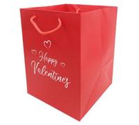 Larryroo Red Happy Valentine's Valentines Anniversary Love Bouquet Transportation Display Flower Premium Gift Bag (1)