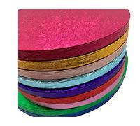 LARRYROO Single Colourful Cake Board Round Thick Drum 12mm Strong Boards (Purple, 14 Inches)
