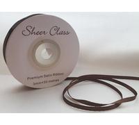 LarryRoo Single Roll Of Black Double Faced Satin Ribbon 3mm, 10mm, 16mm, 25mm Widths (3mm X 50M)