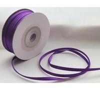 LarryRoo Single Roll Of Purple Double Faced Satin Ribbon 3mm, 10mm, 16mm, 25mm Widths (3mm X 50M)