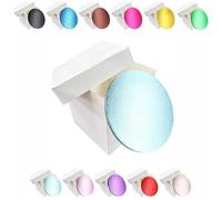 LARRYROO Tall White Extra Deep Cake Box + Lid & Round Colour Cake Drum Board Combo Pack for High Celebration, Wedding, Birthday Cakes (Light Blue, 14 Inch)