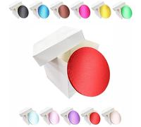 LARRYROO Tall White Extra Deep Cake Box + Lid & Round Colour Cake Drum Board Combo Pack for High Celebration, Wedding, Birthday Cakes (Red, 14 Inch)