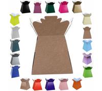 LarryRoo Vibrant Bouquet, Flower Box/vase - Transportation Display, Presentation Boxes (2, Kraft Brown)