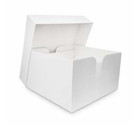 LARRYROO White Cake Boxes 18 Inch | Pack of 5 | Square Cardboard Cake Boxes with Lids, Flat Packed Bakery Boxes for Extra Large Cakes, Wedding Cakes & Transport