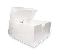 LARRYROO White Cake Boxes for Wedding Birthday Cakes in Sizes 6", 7", 8", 9", 10", 11", 12", 13", 14", 15", 16", 18" & 20" (10, 16 Inches)