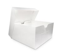 Larryroo White Cake Boxes For Wedding Birthday Cakes In Sizes 6" 7" 8" 9" 10" 11" 12" 13" 14" 15" 16" 18" & 20" (2, 14 Inches)