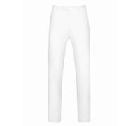 Lars Amadeus Dress Pants for Men's Classic Fit Solid Stretch Flat Front Work Business Trousers White 34