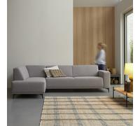 Lars - Left-hand corner sofa in taupe grey fabric, 295 x 185 cm, 5 seats. Grey