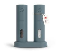 LARS NYSØM Electric Salt and Pepper Grinder Set, USB Rechargeable, Automatic Salt and Pepper Mills, Spice Shakers Refillable with LED Light, Adjustable Coarseness, Ceramic Grinder (Stone Blue)