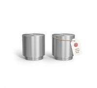 LARS NYSØM Mini Salt and Pepper Shakers Set | Stainless Steel Salt and Pepper Shakers with Modern Minimalist Design, Easy Refill, Small Size (Stainless Steel)