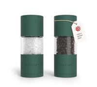LARS NYSØM Salt and Pepper Grinder Set, Manual Salt and Pepper Mills with Adjustable Ceramic Grinder, Design Spice Shaker Set (Pine Green)