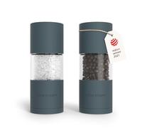 LARS NYSØM Salt and Pepper Grinder Set, Manual Salt and Pepper Mills with Adjustable Ceramic Grinder, Design Spice Shaker Set (Stone Blue)