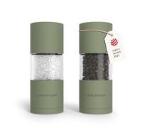 LARS NYSØM Salt and Pepper Grinder Set, Manual Salt and Pepper Mills with Adjustable Ceramic Grinder, Design Spice Shaker Set (Sage Green)