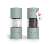 LARS NYSØM Salt and Pepper Grinder Set, Manual Salt and Pepper Mills with Adjustable Ceramic Grinder, Design Spice Shaker Set (Sky Blue)