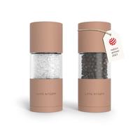 LARS NYSØM Salt and Pepper Grinder Set, Manual Salt and Pepper Mills with Adjustable Ceramic Grinder, Design Spice Shaker Set (Blush Rose)