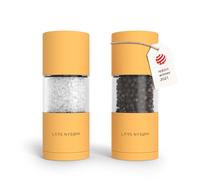 LARS NYSØM Salt and Pepper Grinder Set, Manual Salt and Pepper Mills with Adjustable Ceramic Grinder, Design Spice Shaker Set (Mustard Yellow)