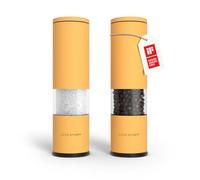 LARS NYSØM Salt and Pepper Grinder Set Manual, Stainless Steel Salt and Pepper Mills with Adjustable Ceramic Grinder I Design Spice Shakers (Mustard Yellow)