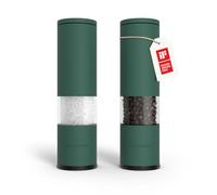 LARS NYSØM Salt and Pepper Grinder Set Manual, Stainless Steel Salt and Pepper Mills with Adjustable Ceramic Grinder I Design Spice Shakers (Pine Green)