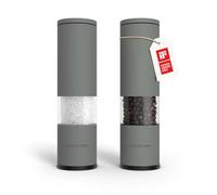 LARS NYSØM Salt and Pepper Grinder Set Manual, Stainless Steel Salt and Pepper Mills with Adjustable Ceramic Grinder I Design Spice Shakers (Ash Gray)